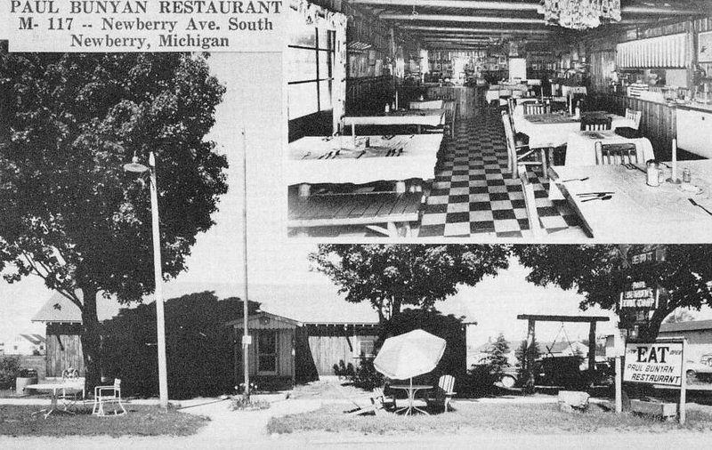 Paul Bunyan Restaurant - Vintage Postcard (newer photo)